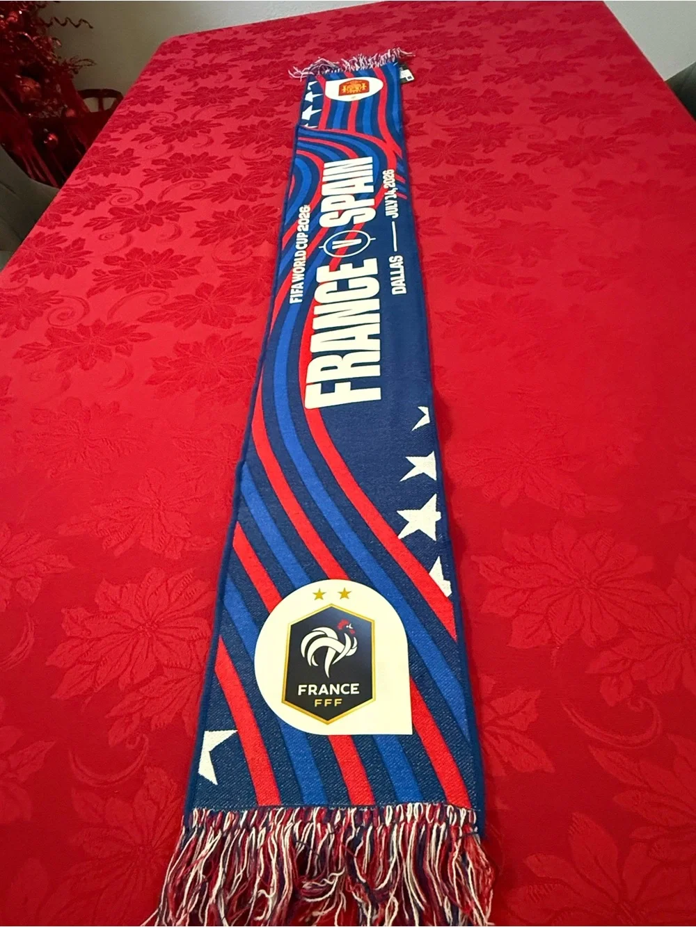 FIFA CLASH MBAPPE VS YAMAL / France vs Spain World Cup 2026 Fan Scarf - Blue/Red